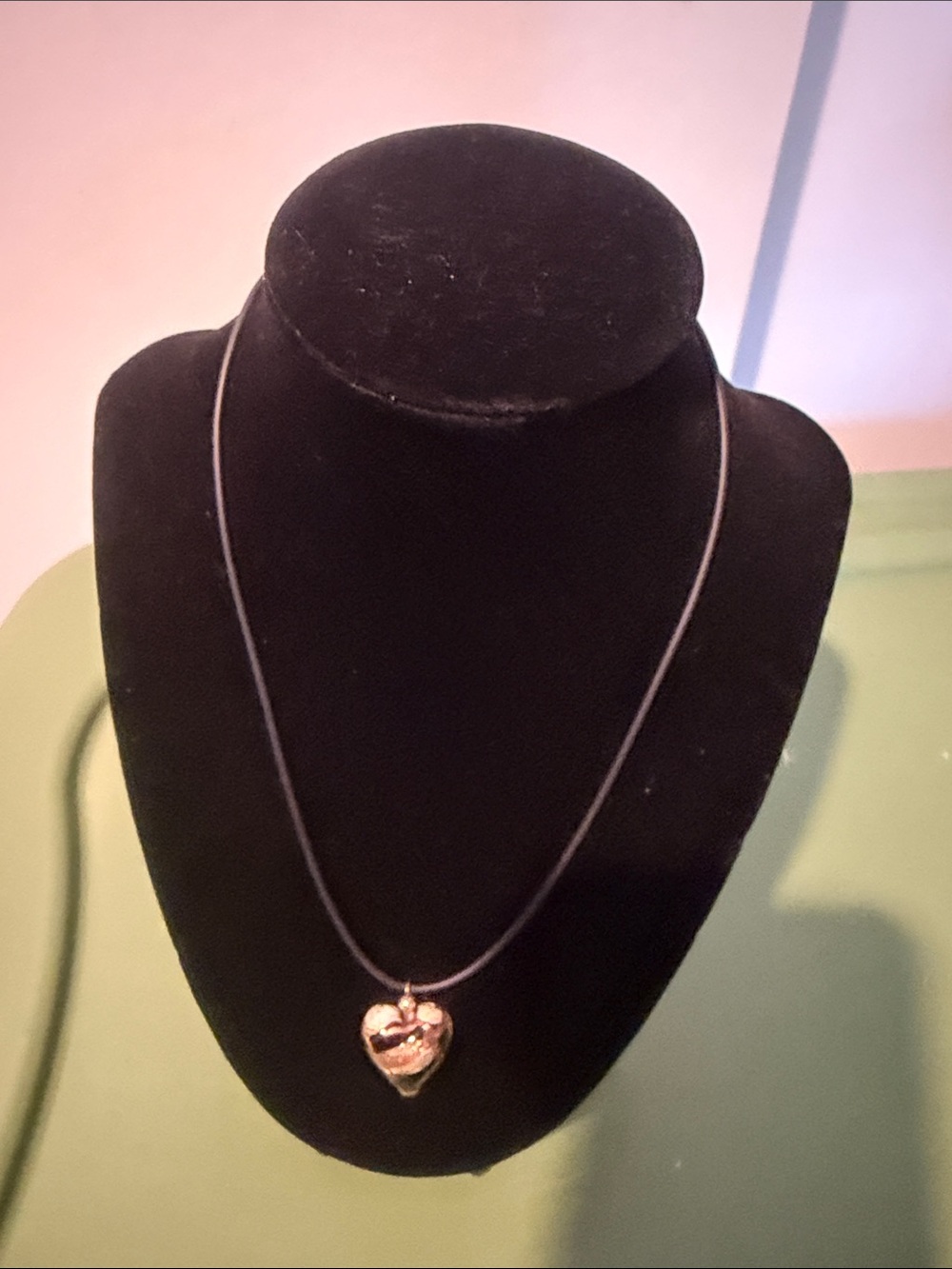 Black Heart Pendant Necklace - Unbranded